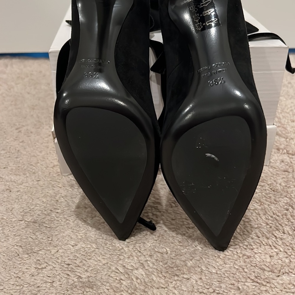 Deimille Camoscio Nero Suede Heels - Picture 10 of 16